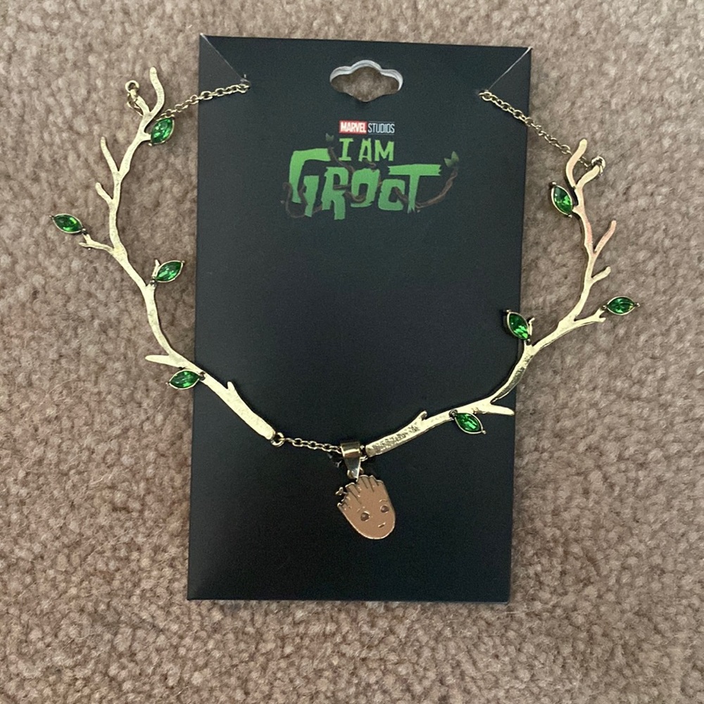 Marvel‎ MCU Disney I Am Groot Branch Necklace Boxlunch Exclusive